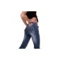 Jeans with a broad seam Designer Low Cut Jeans Five Poket 34016 (Textiles)