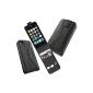 Austin Rabat Flip Case Genuine Leather with Card Holder for iPhone 4 4S Black (Wireless Phone Accessory)
