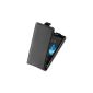YAYAGO Premium Flip-New-Style Leather Case leather bag in black - Extra-made -. -Ultra Flat for your Sony Xperia S including the original YAYAGO Clean-Pad (electronics)