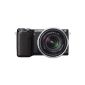 NEX5RKB.CE Sony Digital compact camera with interchangeable lenses Touch Screen 3 '' Lens 18-55mm 16 Mpix Black (Electronics)