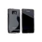 Kuffner TPU Case S-Line Hybrid Transparent Grey For Samsung Galaxy S2 i9100 Cover Cover Mobile Silicon (Electronics)