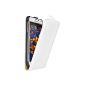 mumbi Premium Genuine Leather Flip Case Samsung Galaxy S5 Pocket White (Electronics)