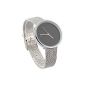 Minimalism Steel Ladies Watch Clock Fashion Analog Wrist Watch Black (clock)