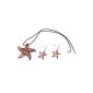 Necklace Earring Murano Starfish Red (Jewelry)