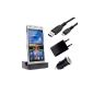 LG Optimus 4X HD P880 mobilefox® dock charging cable power supply Micro USB Desktop Charger Car Adapter Black (Electronics)