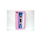 IProtect ORIGINAL RETRO STYLE HIGH CLASS TAPE / CASSETTE SILICONE CASE PINK / PINK FOR THE IPHONE 4 (Electronics)