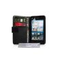Huawei Ascend Y300 Bag Black PU Leather Wallet Case (Accessories)