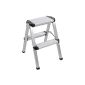 Songmics aluminum stepladder folding ladder ladder household ladder 2x2 stages on both sides capacity 150 Kg GLT22K