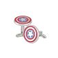 Cheri-button cuffs Captain America Marvel Comics Deco cufflinks American chef + A gift box (Jewelry)