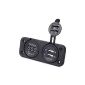CARCHET® Socket Car Cigarette Lighter Socket Adapter Charger 2 Dual USB Ports + 12V Voltmeter Voltage Battery Truck Auto Car Phone MP3