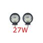 2 X 27W LED lamp projector ideal spot for all-terrain vehicle, construction, ship flagship, auto 12V 24V (Electronics)