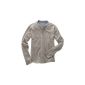 HempAge Men's Long Sleeve Henry with placket and fabric insert on the collar of hemp and organic cotton (textiles)