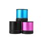 Mini Bluetooth Speaker Mini Vibration Speaker music for home, travel, fitness, sport with integrated microphone to dial and receive calls - Bluetooth, TF Card Music Player, FM Radio - Blue (Electronics)
