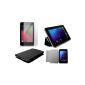 NAVITECH - Flip Case black leather, hard smart case with stand, alarm clock / sleep and anti-reverberations Screen Protector for Google Nexus 7 Tablet Android 4.1 Jellybean by Asus (Electronics)