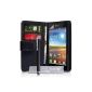 LG Optimus L7 P700 accessory bag PU leather wallet Case With Black.