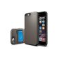 Spigen IPhone 6 [Card Holder] portfolio Case for iPhone 6 [Slim Armor CS] [Gunmetal] dual layer shell TPU and polycarbonate with card holder for iPhone 6 (2014) - Gunmetal (SGP10964) (Wireless Phone Accessory )