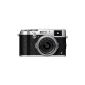 X100T Fujifilm Digital Camera Compact Pro Wifi fixed 35mm F2 lens, 16 megapixel X-Trans II (APS-C) Hybrid Viewfinder (OVF and EVF) with Electronic Rangefinder AF phase detection, Silver (Electronics)