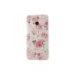 VCOER small for HTC ONE M7 Flowers Case petals pattern color design decoration PC Case / Cover / Cover / PC Skin / Case Phone Case - Design of PC