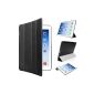 EasyAcc® Apple iPad Air Ultra Slim Leather Case Cover Smart Cover for iPad iPad Air 5 with positioning stand - Air iPad Apple Tablet av Gen 5 Support and Auto sleep-wake up (Black PU Leather, Ultra Fine) (Personal Computers)