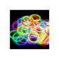 100 glow sticks, glow sticks, light sticks + 5 + 5 light luminous glasses hairband + 100Konnektoren + circle connector (Toys)