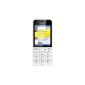 Nokia 220 Mobile Phone Unlocked 2G (Screen: 2.4 inch - 1 MB - Dual SIM) White (Electronics)