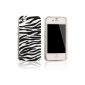 tinxi® Silicone Protective Case for iPhone 4S Skin iPhone4 Case Silicon Cover Zebra Style (Electronics)