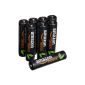 Lot 8 AmazonBasics AAA rechargeable Ni-MH batteries preloaded 850 mAh 500 cycles / min 800 mAh (Electronics)