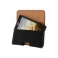 Avizar - Cover Case with Belt Clip Horizontal Leather Smartphone and MP3 I9100 size (Apple iPod Touch 5, Wiko Cink + ...) - Black (Electronics)