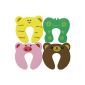 Bundle Monster 8 doorstop for Parental Control - Soft Finger-trap protection - different animal motifs (Baby Product)