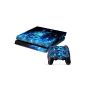 Vinyl Sticker Skin Cover protective sticker for Sony PS4 Console and DualShock 2 controllers skull Style (Electronics)