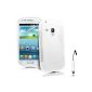 TPU Silicone Gel Case S-Series Case Cover For Samsung Galaxy S3 Mini i8190 Gt + Mini Stylus + Screen Protector (White) (Wireless Phone Accessory)