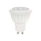 LEDs Change The World GU10 230V 6.5W warm white 2700K 50W halogen replacement 350 lumens white housing 36 ° beam angle