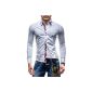 BOLF long sleeve shirt men's shirt has a relaxed leisure Slim Fit 4704 (Textiles)