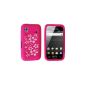 New high quality pink floral pattern Silicone Case for Samsung Galaxy Ace S5830 from Yousave (Electronics)