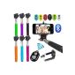 Selfie Stick with Bluetooth remote shutter - hand telescopic monopod staff with smartphone holder Fusion (TM) (Electronics)