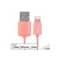 [Certified Apple MFI] Adam Elements 8 Pin Lightning Reversible To USB Data Cable 1.2m Flat Data Cable for iPhone 6, 6 More iPhone, iPhone 5s / 5c / 5, iPad Air / Mini / Mini2 Rose HK415 (Personal Computers)