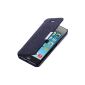 kwmobile® Protective case with flap practical and stylish Apple iPhone 5 / 5S Dark Blue Silver (Wireless Phone Accessory)