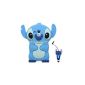 Euclid + Silicone Case for Samsung i8190 Galaxy S3 Mini with dust stylus Lilo and Stitch Blue (Wireless Phone Accessory)