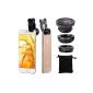 XCSOURCE® Universal Fisheye Lens Kit to + 180 ° Wide Angle Lens Micro Lens + More for iPhone 6, 6, 4 4G 4S 5 5G 5S 5C 3GS Samsung GALAXY S2 I9100 I9300 S3 S4 S5 i9500 Note I9600 N7100 Note3 Note2 I9220 S3 mini i8190 S7562 HTC DC264B (Electronics)