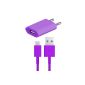 USB Charger data cable charging cable PSU PURPLE Sony Xperia SP Original q1 (Electronics)