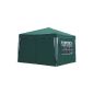 Folding gazebo 3 x 3 m in green with 4 sides (garden products)