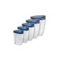 Storage box boxes distributor distributor sal sugar cereal flour food cans set of 5 pcs different storage containers sizes 0.3 / 0.5 / 0.7 / 1.0 / 1.4l (Kitchen)