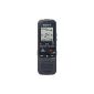 Sony ICD-PX333 digital voice recorder 4GB (300mW output, MP3, card slot, USB, integrated mono microphone + connection for external microphone) (Office supplies & stationery)