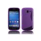 Cadorabo!  Case Cover Gel (silicone) in Samsung Galaxy S design TREND lite lilac (Electronics)