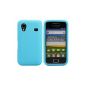 Luxburg® In-Colour Design Protective Case for Samsung Galaxy Ace GT-S5830 in color turquoise blue / light blue, shell case made of silicone (Electronics)