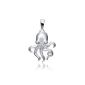 MATERIA silver necklace pendant Octopus - Cubic Zirconia Pendant Octopus / animals from 925 sterling silver necklaces for - German Jewellery # KA-103 (jewelry)