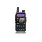 Baofeng UV-5R Plus 2M / 70cm 136-174 / 400-480 Dual Band Amateur Radio Portable Radio (Black, with USB programming cable and microphone) (Electronics)