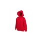 Fruit of the Loom - Kids Hooded Sweat 164, Red (Textiles)