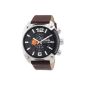 great watch from Diesel with brown ribbon, the orange on the dial looks good also, I have but even greater for a