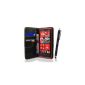 Luxury Wallet Case Cover for Nokia Lumia 820 and 3 + PEN FILM OFFERED!  (Electronic devices)